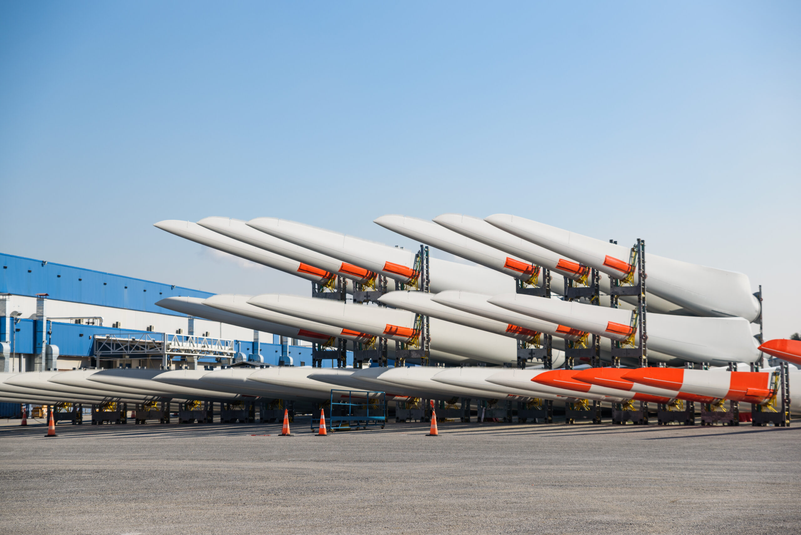 Blades being stored